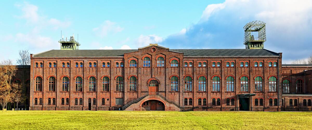 Maschinenhalle der ehemaligen Zeche Zweckel in Gladbeck, Ruhrgebiet, Deutschland