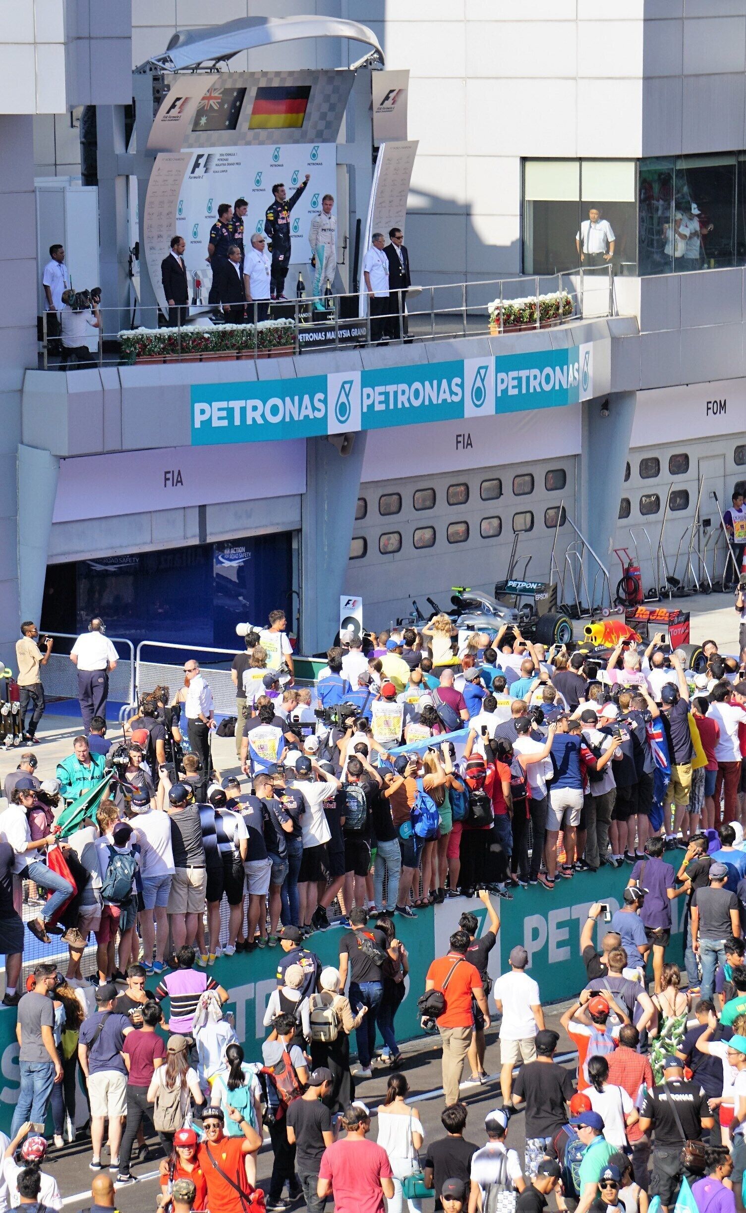 Post race celebrations