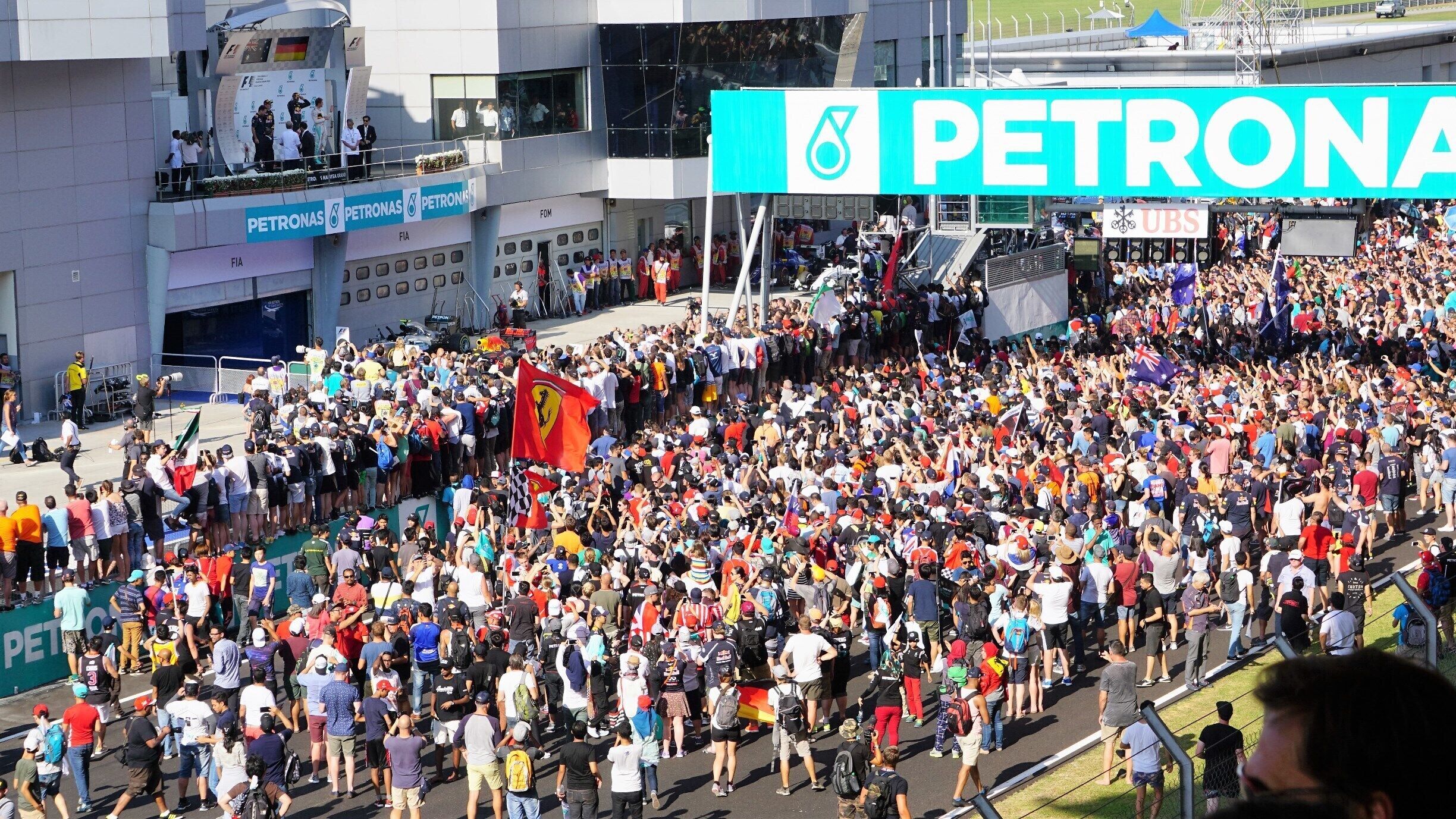 Post race celebrations