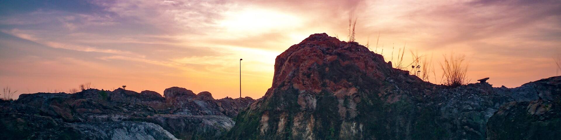 This picture was taken not far from the airport. You can see the airplane landing and taking off from a very very close distance.