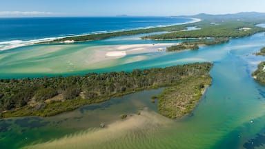 Aerial view of Nambucca River, New South Wales, Australia.
