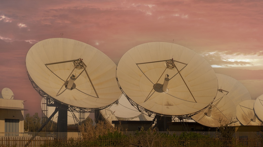 Satellite dish In the ground signal review station