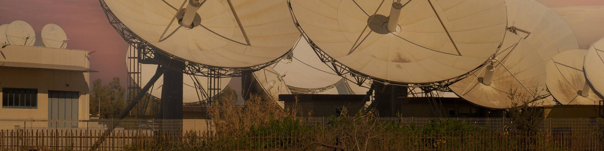 Satellite dish In the ground signal review station