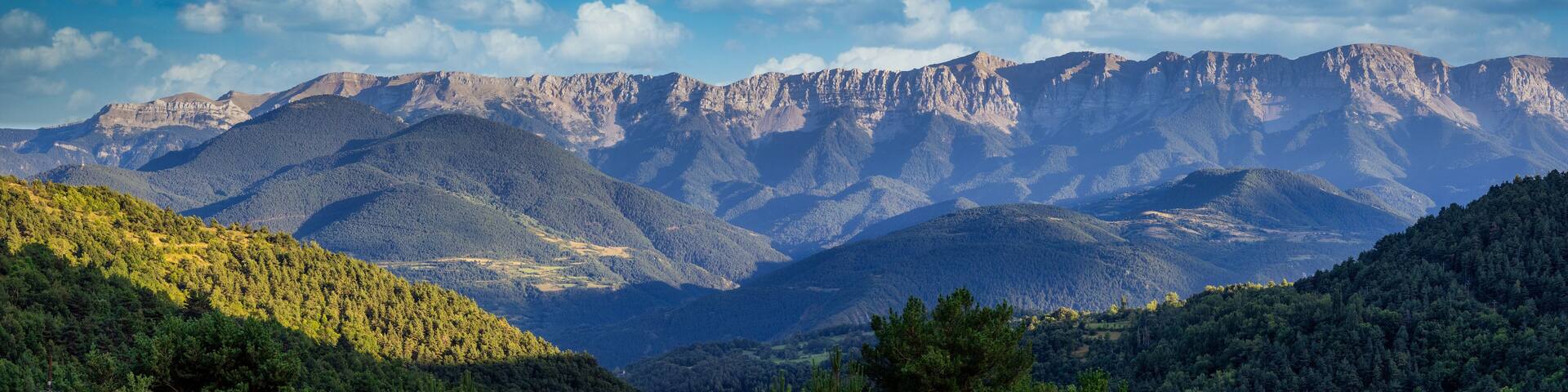 Summer landscape in La Cerdanya, Pyrenees mountain, Catalonia, Spain.