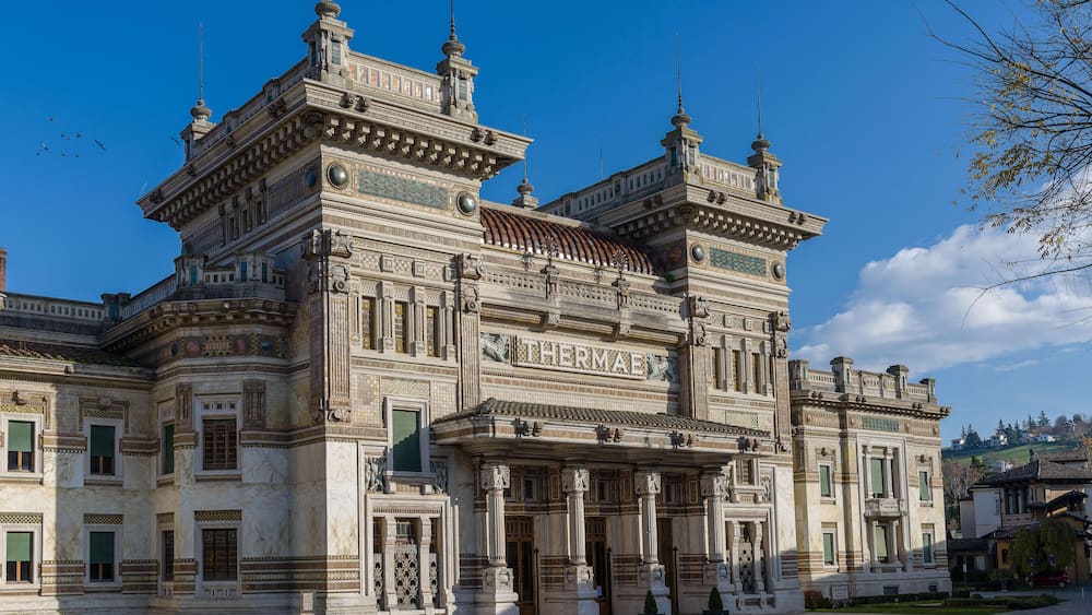 The building of the baths in Salsomaggiore Terme, Italy