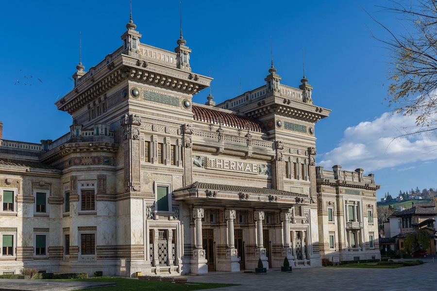 The building of the baths in Salsomaggiore Terme, Italy