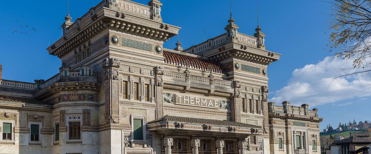 The building of the baths in Salsomaggiore Terme, Italy