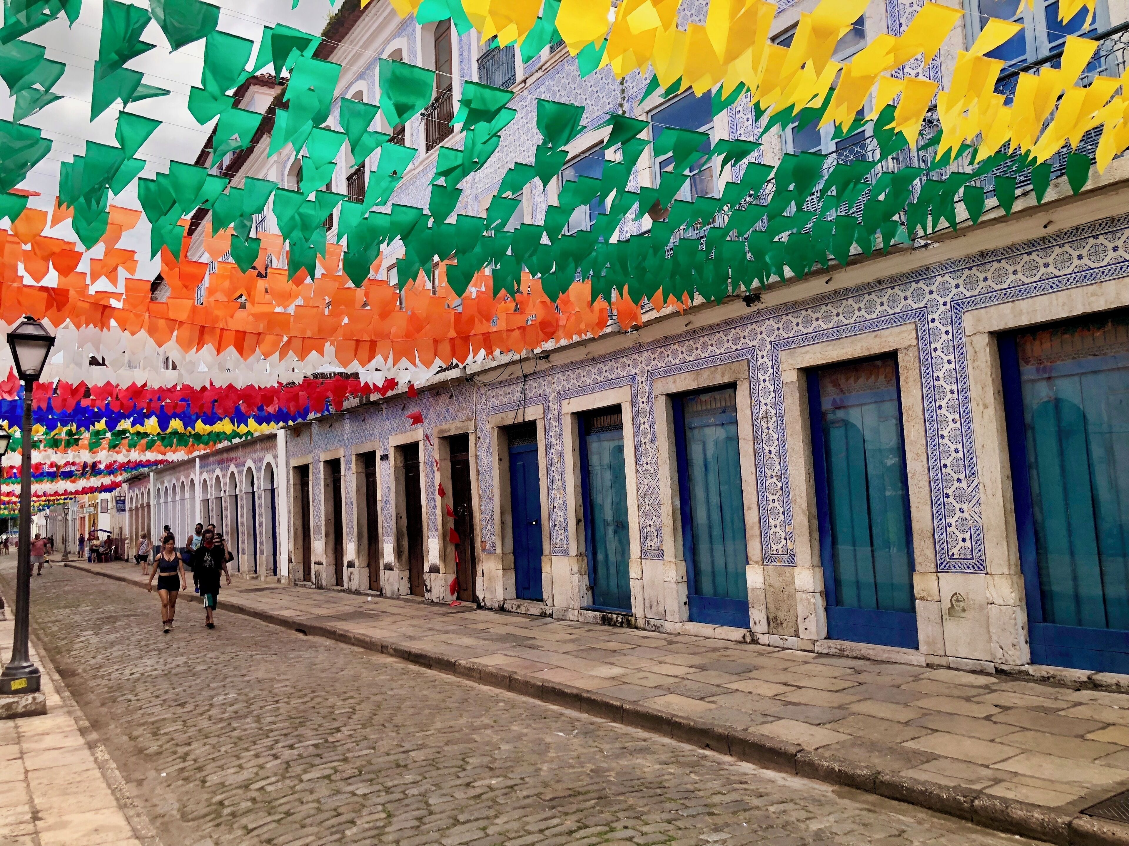 In the historic city center of São Luís, the charm of narrow cobblestone streets, beautiful handmade tiles and French architecture are impossible to miss. And of course, the bright flags and big doors give the city an "all-are-welcome" vibe. #LifeAtExpedia 