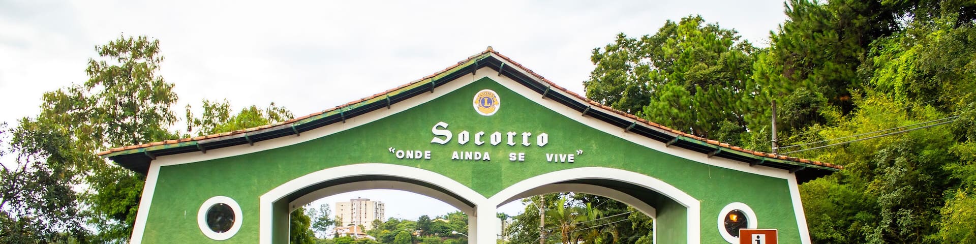 Beautiful entrance to the city of Socorro(help) in the interior of the state of Sao Paulo, Brazil