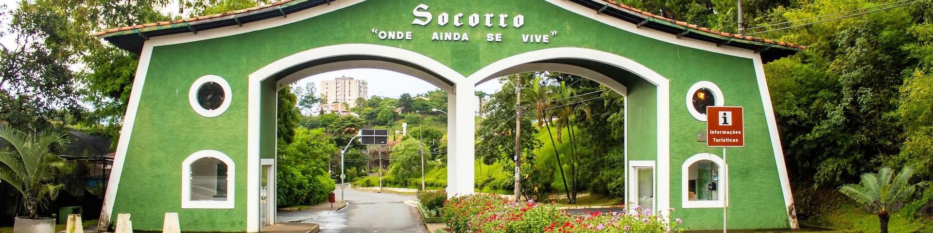 Beautiful entrance to the city of Socorro(help) in the interior of the state of Sao Paulo, Brazil