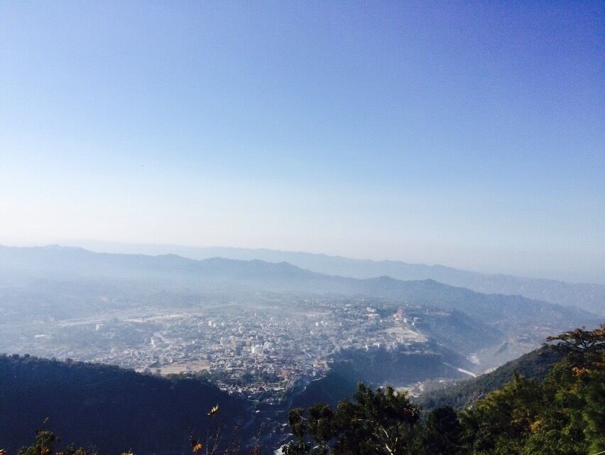 Katra City view from top of the Maa Vaishno Devi temple (second most visited temple of India)