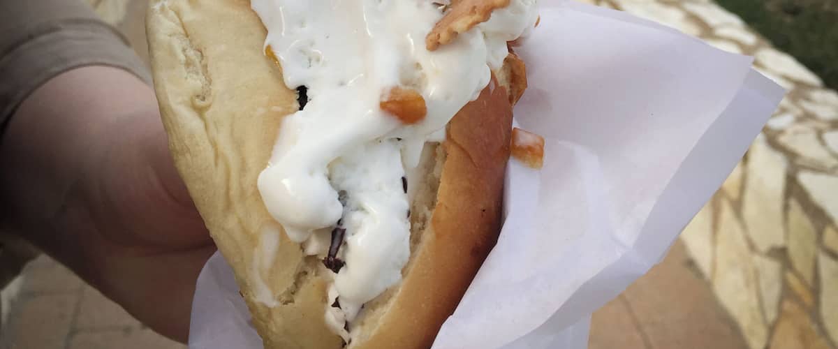 Brioche con gelato - the best of our trip through northwestern Sicily, without a doubt.
#GoodEats #delicious #alldessertloverswelcome