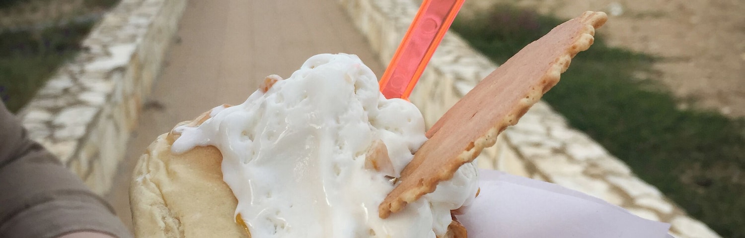 Brioche con gelato - the best of our trip through northwestern Sicily, without a doubt.
#GoodEats #delicious #alldessertloverswelcome
