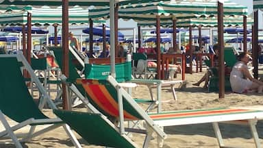 Beaches of Marina di Pietrasanta are lined with beach clubs where you must pay a small fee for access. They range from just a few euros, like this one, to the more luxurious ones that are quite expensive. Still makes for a lovely day at the beach.