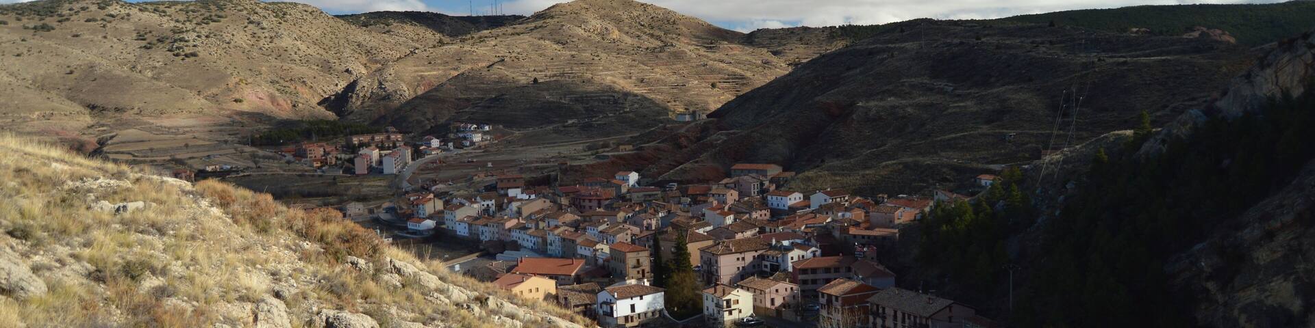 December 28, 2013. Albarracin, Teruel, Aragon, Spain. Albarracin Village View From The Castle. History, Travel, Nature, Landscape, Vacation, Architecture.