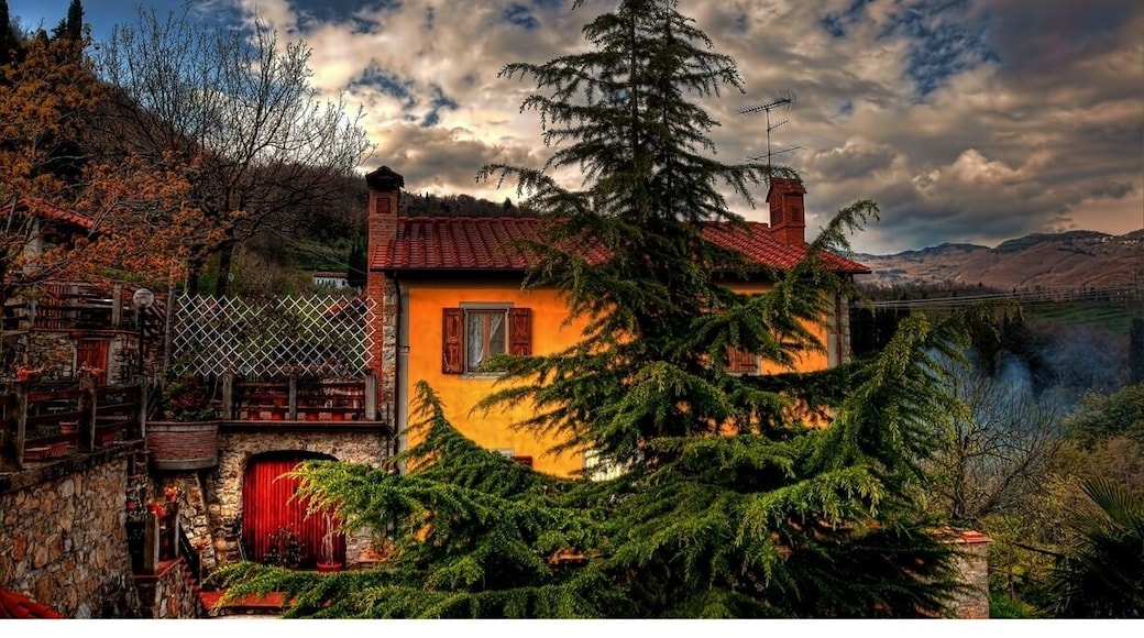 This is a photo of my wife's family's home in the outskirts of Pistoia. Her grandfather was born their.