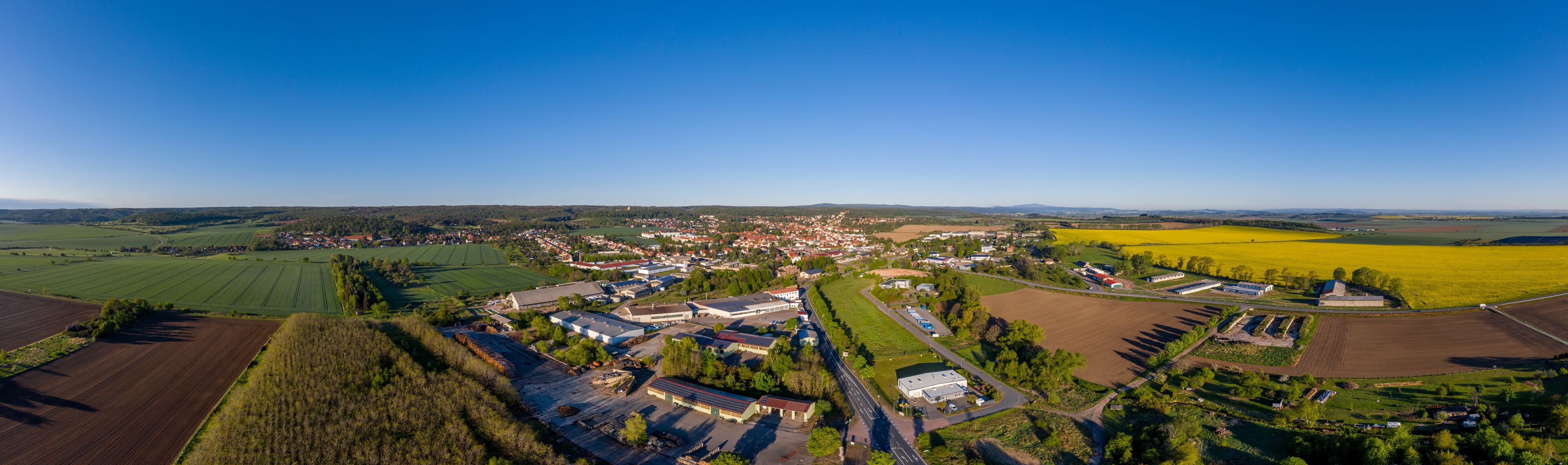 Ballenstedt Harz Panorama Luftaufnahme