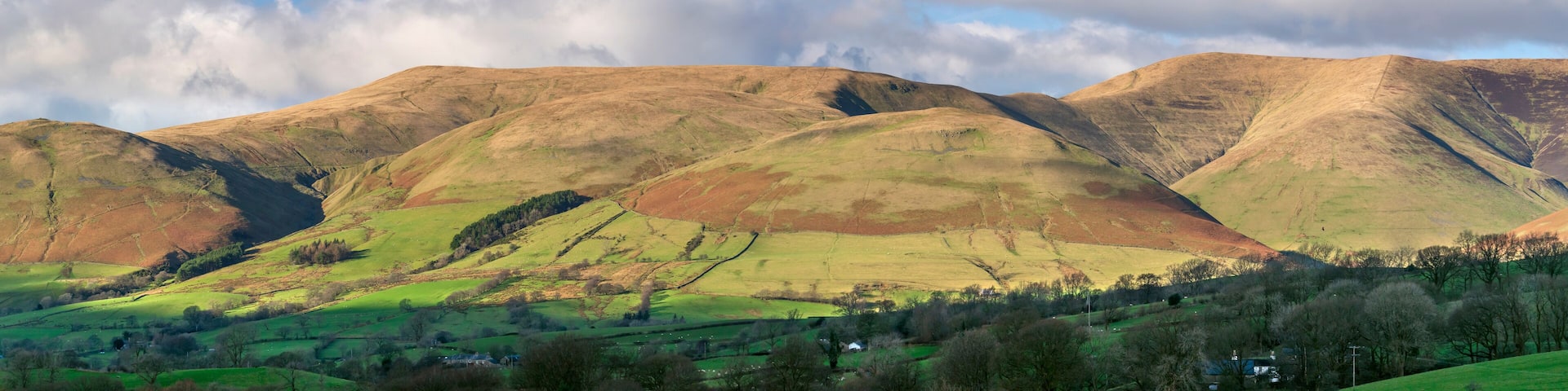 Panorama of The Howgill Fells near Sedbergh, Cumbria