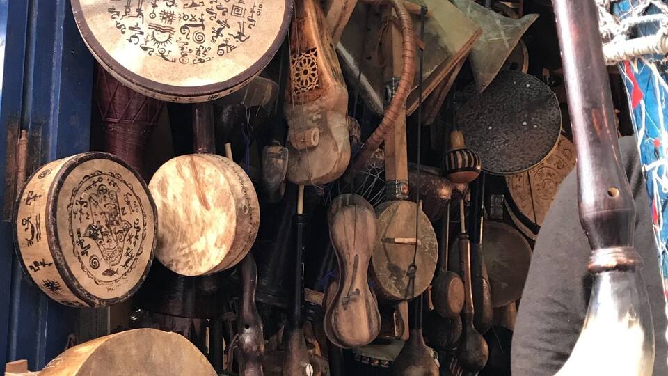 Hand made indigenous drums and other instruments in Trance Music Shop in the Medina. You can listen. Learn to play or learn how to make them.
1, Rue Oujda
44000 Essaouira, Morocco
#Details