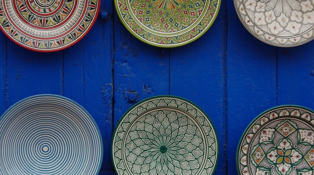 Beautifully decorated plates