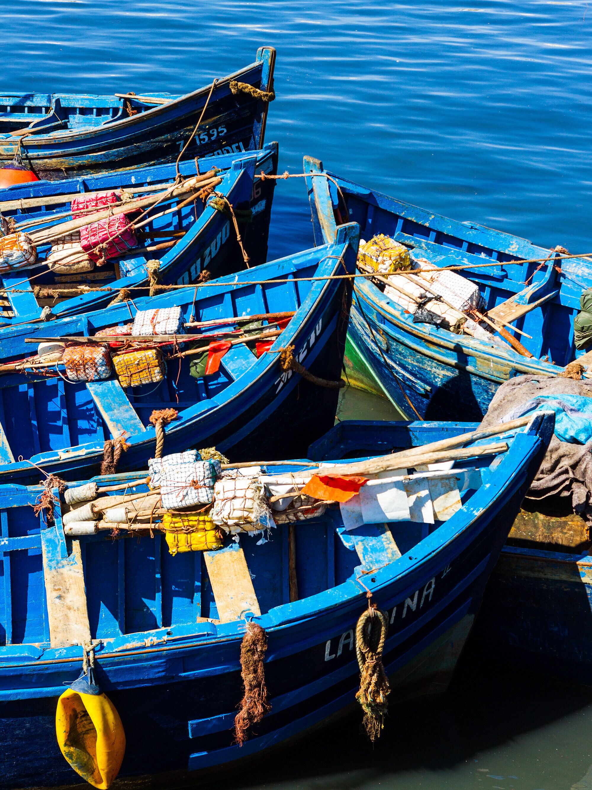 More blue fishing boats from the Essaouira harbour.

#BVSBlue