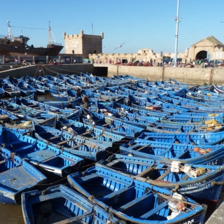 Only blue for the fishing boats 