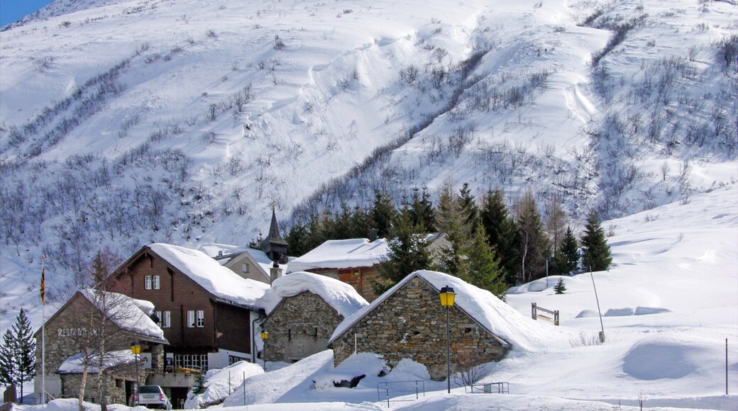 Andermatt featuring snow, mountains and landscape views