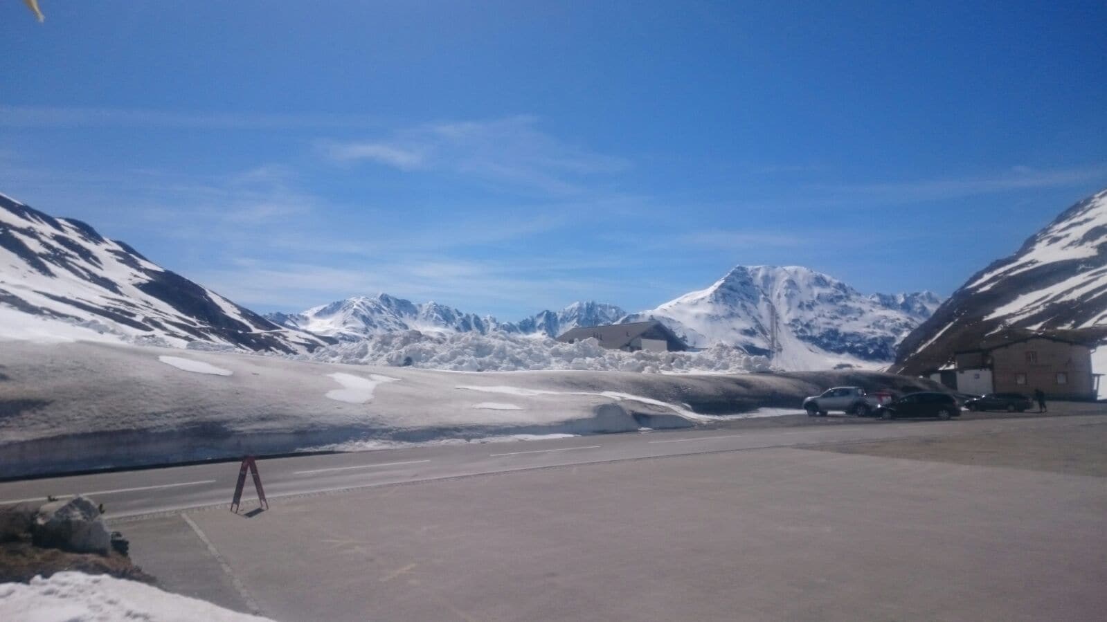 Winter panoramic on the oberalppass 