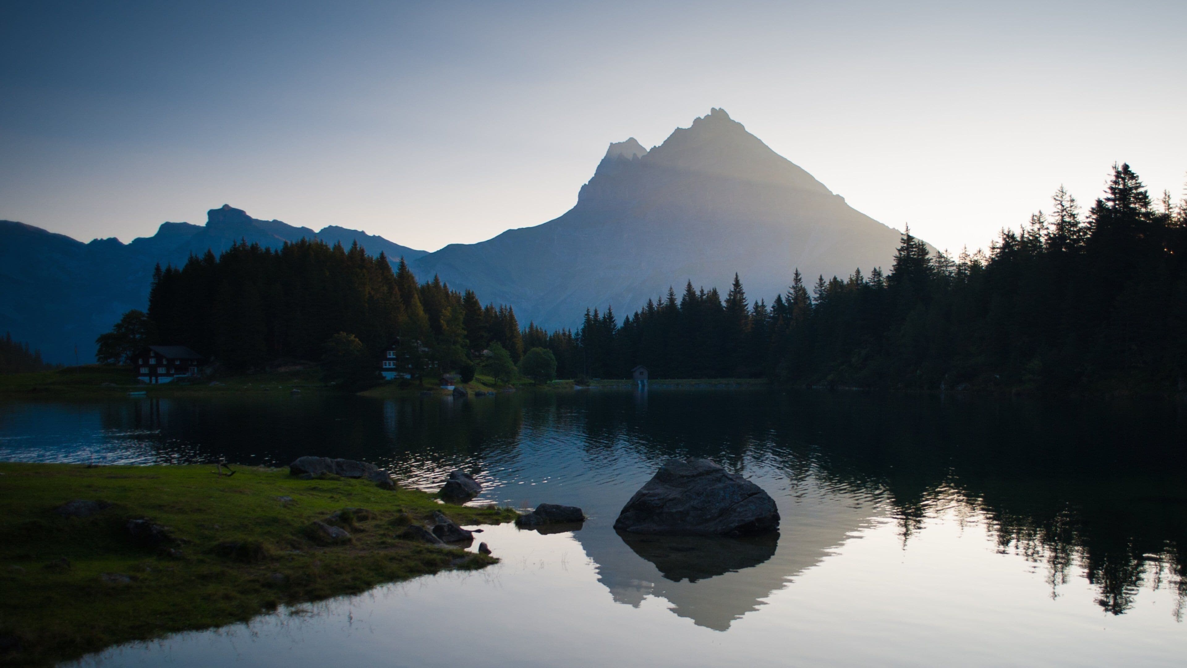 Andermatt showing landscape views, mountains and a river or creek