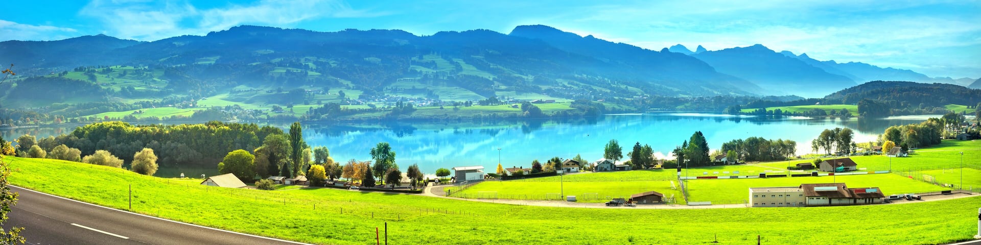 Lake of Gruyere, Canton Fribourg, Switzerland