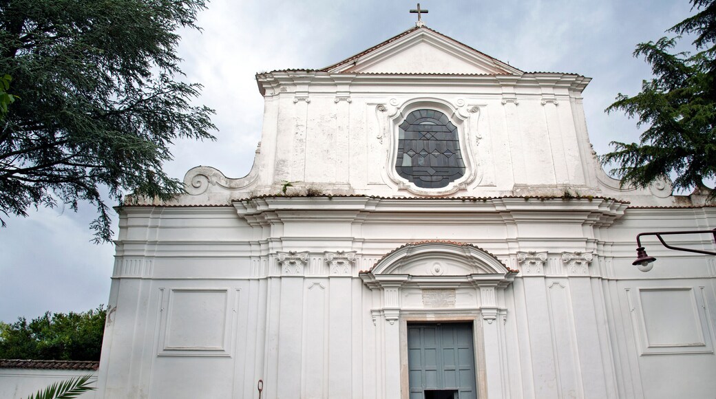 Façade of the ancient church Saint Maria degli Angeli, Visciano, Naples, Italy