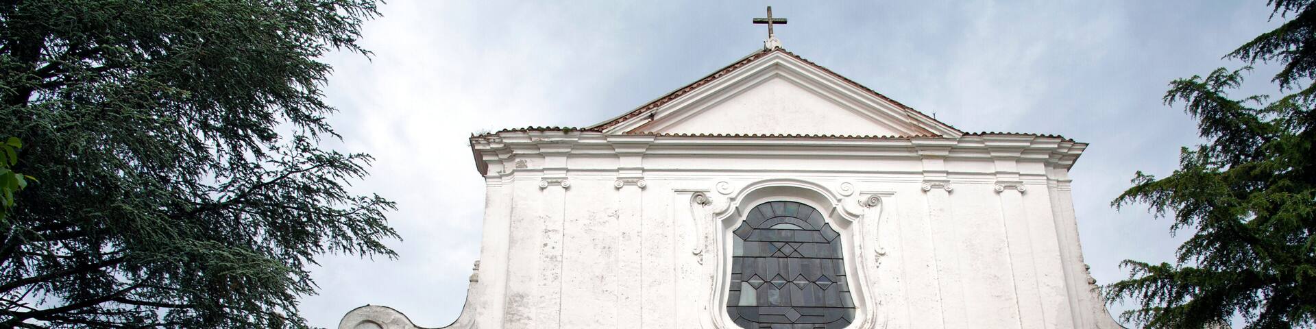 Façade of the ancient church Saint Maria degli Angeli, Visciano, Naples, Italy