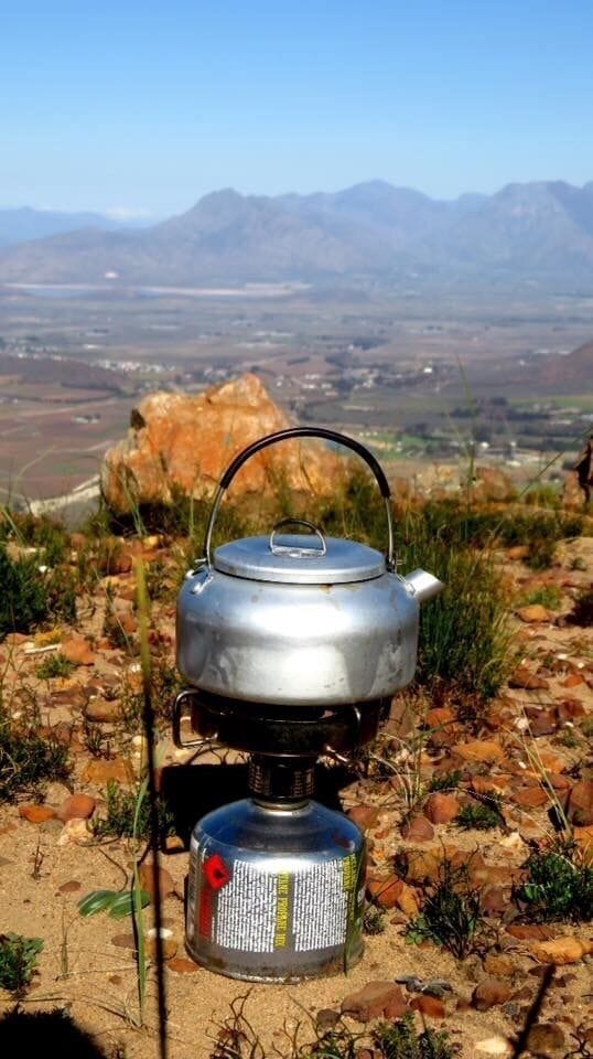 #TakeAHike. Teatime on the mountain! Always make time for tea.