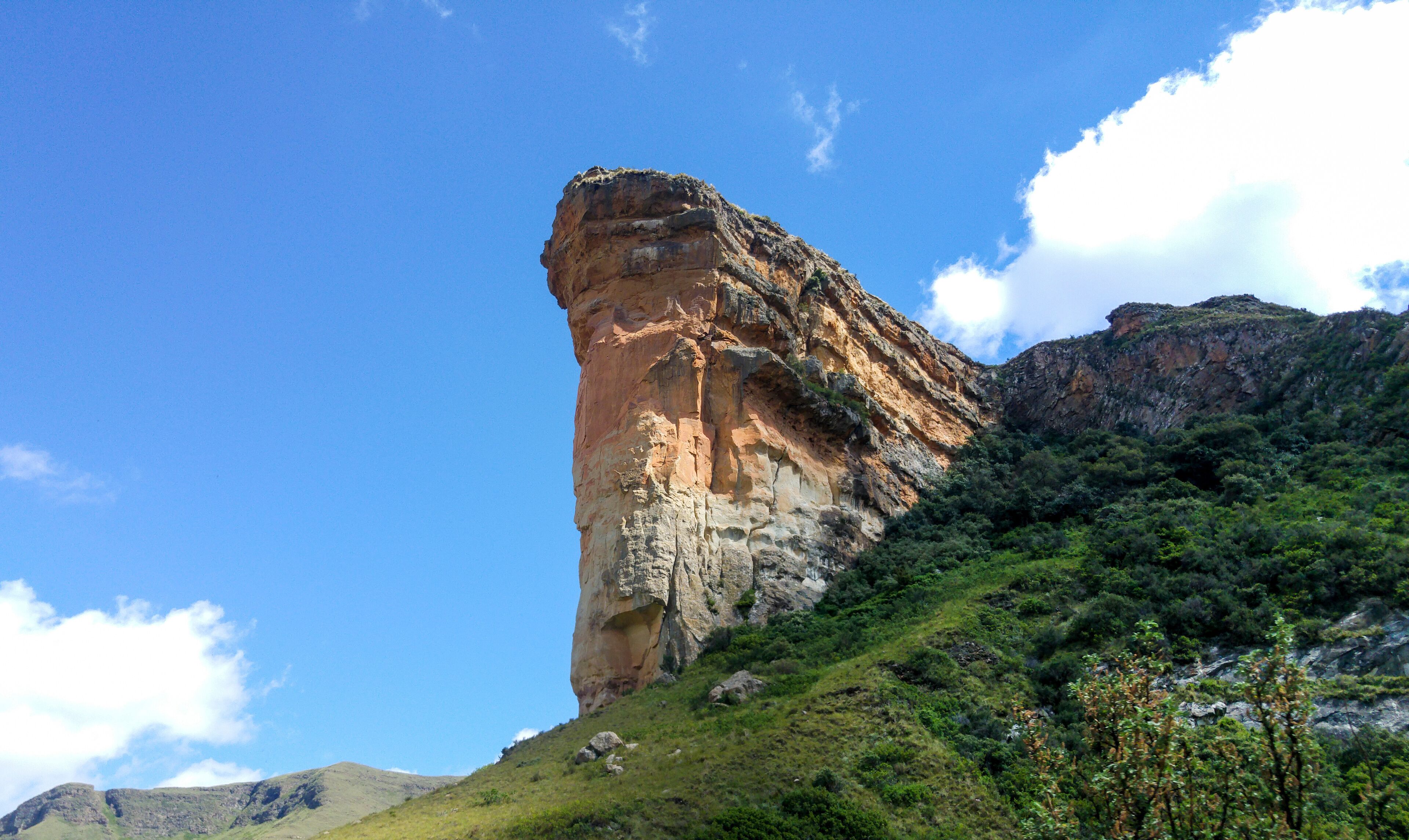 Brandwag (The Sentinel) sandstone rock formation, Golden Gate Highlands National Park, Clarens, Free State, South Africa