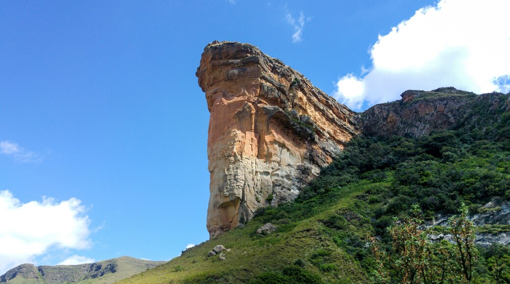 Brandwag (The Sentinel) sandstone rock formation, Golden Gate Highlands National Park, Clarens, Free State, South Africa