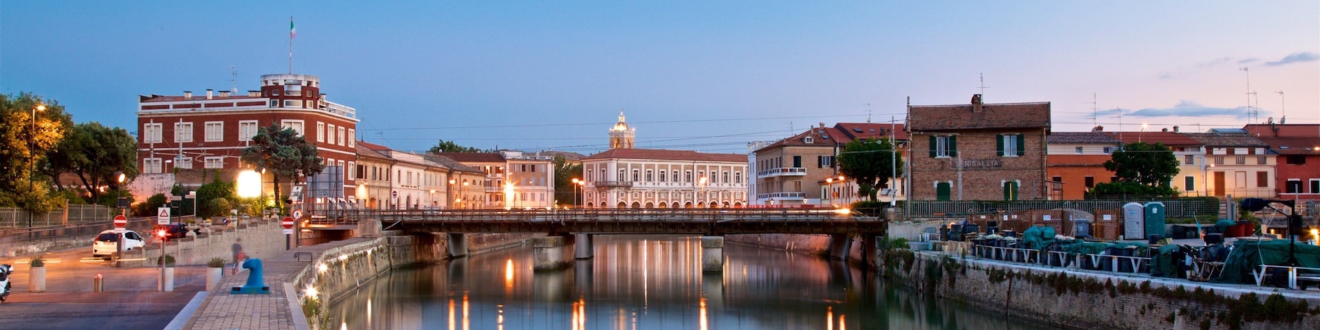 Senigallia featuring a bay or harbor and a sunset