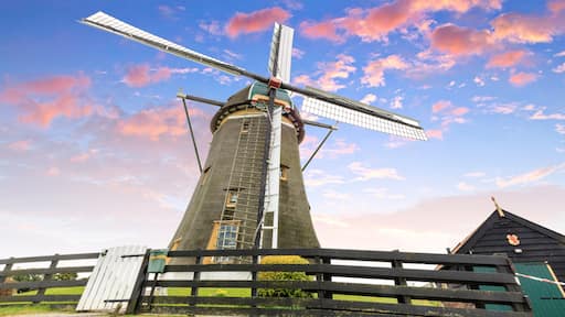 A typical Dutch windmill, Leidschendam near Den Haag, the Netherlands