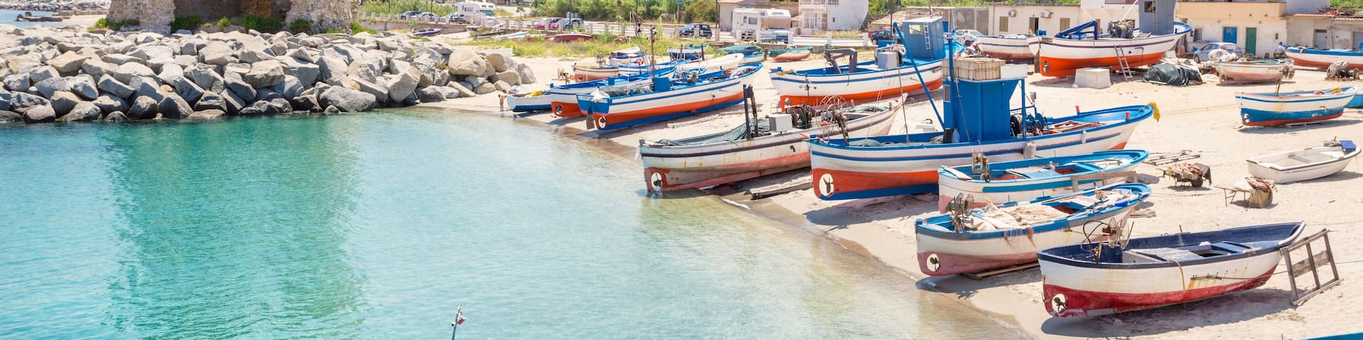 Fishing village in Calabria, Italy