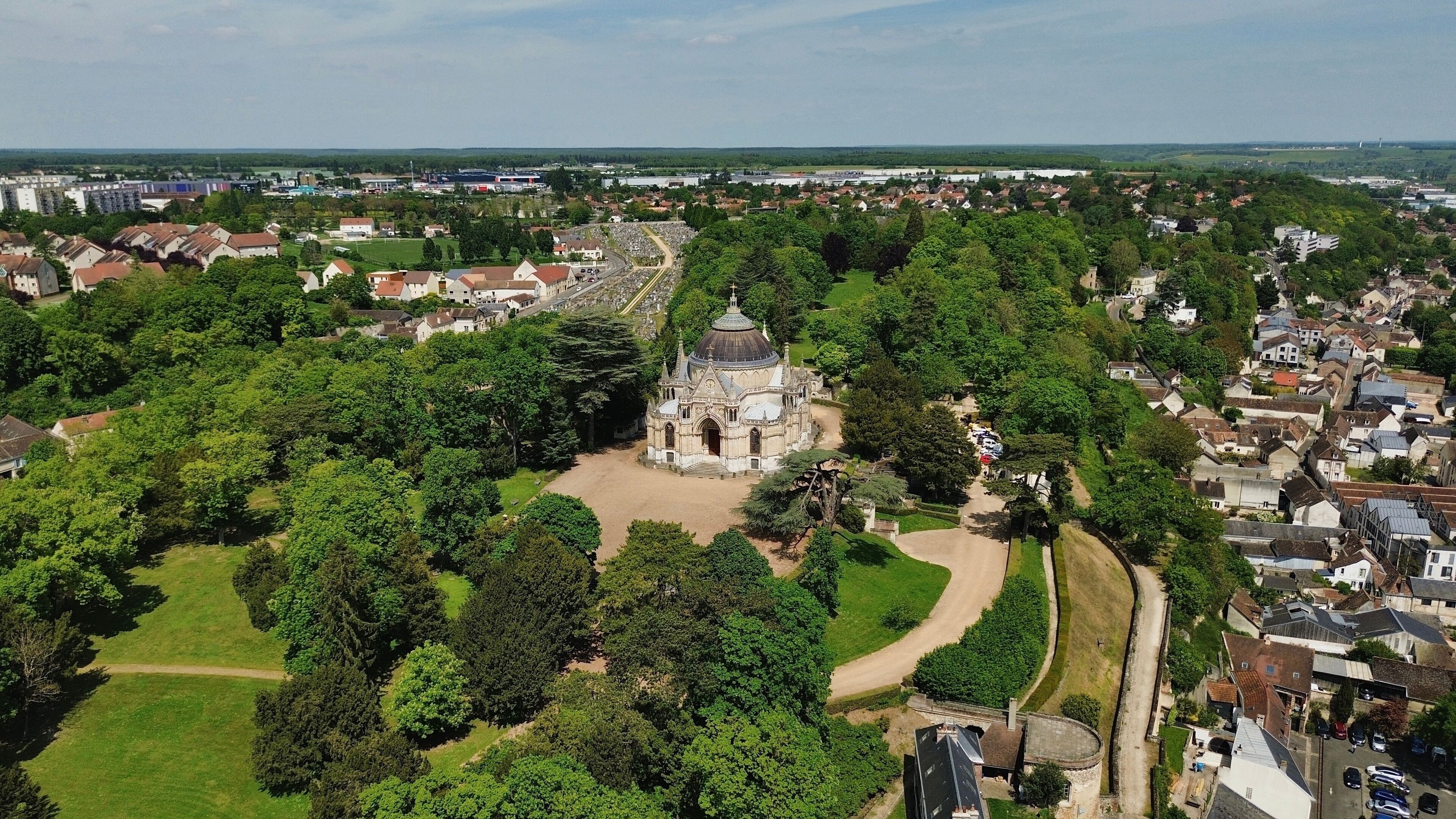 drone photo Dreux royal Domain France Europe