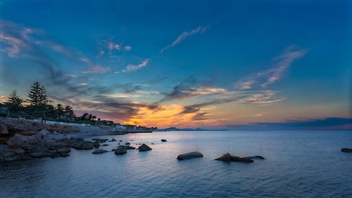 Sunset in September on a beach in Denia, Valencian Community (Spain)