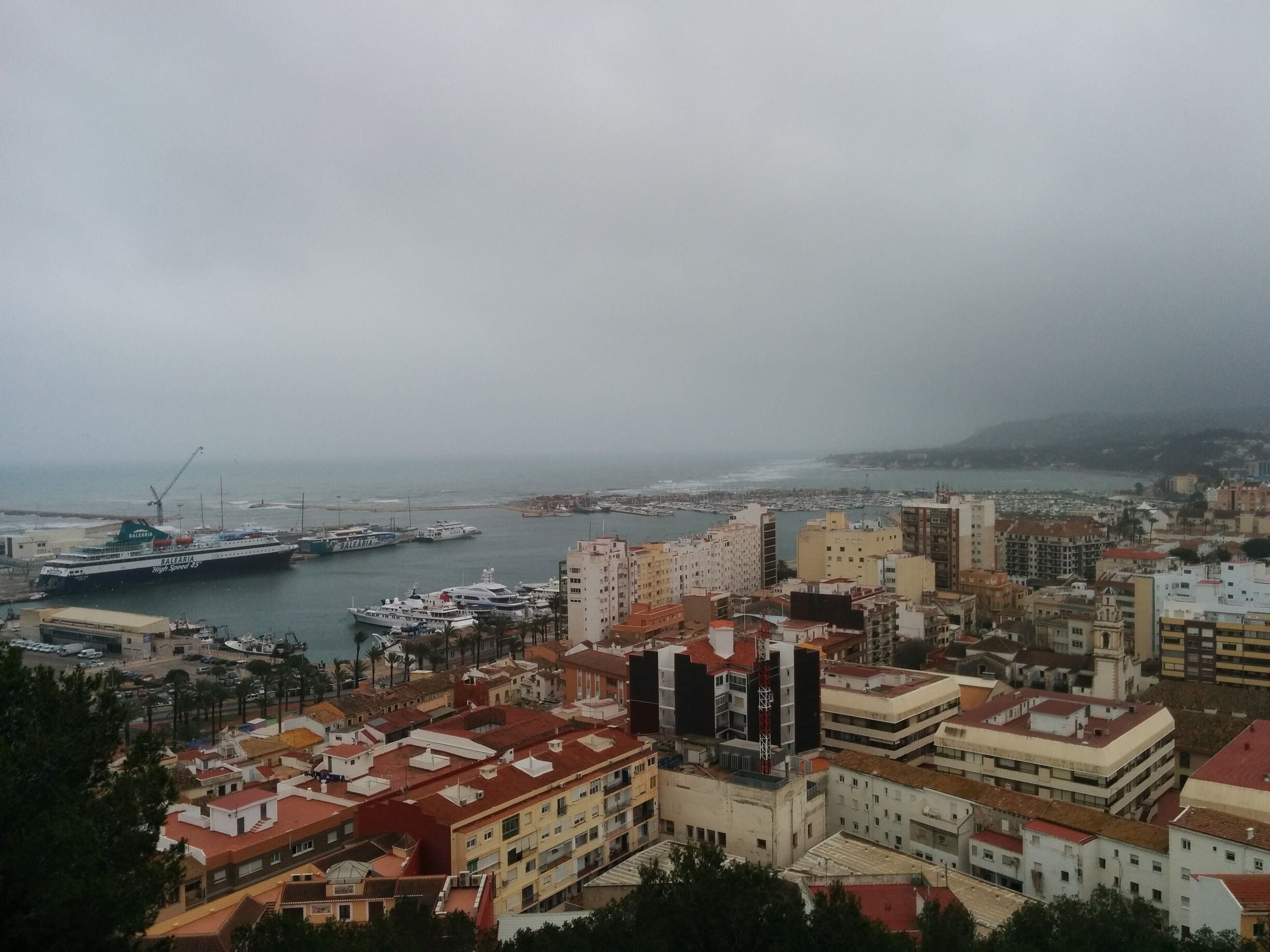 View of Denia Marina and part of the city from Denia Castle