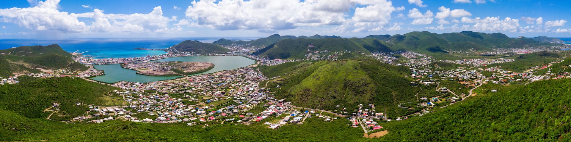 The caribbean island of St.maarten / st.martin cityscape
