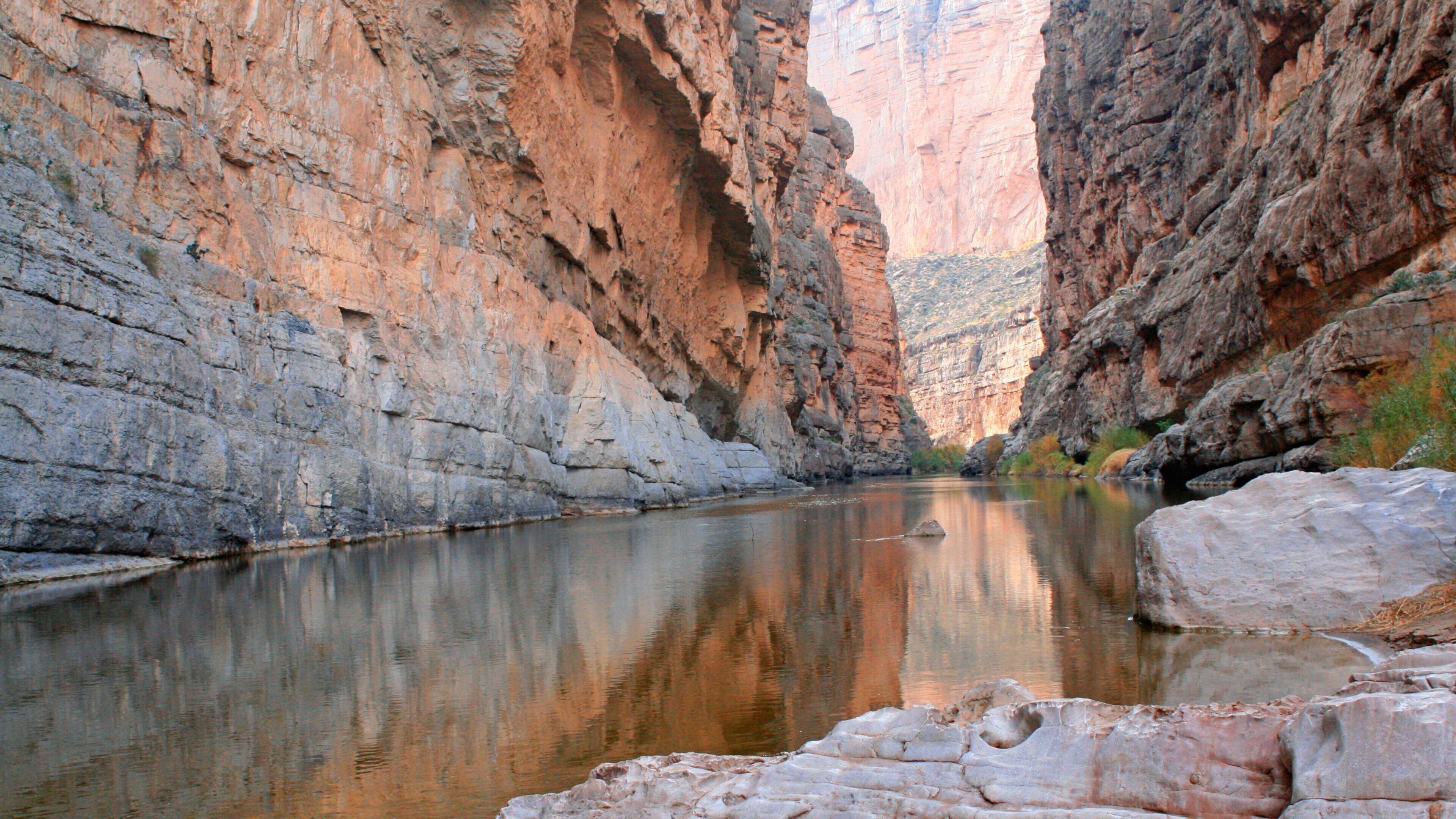 Midland showing a river or creek and a gorge or canyon