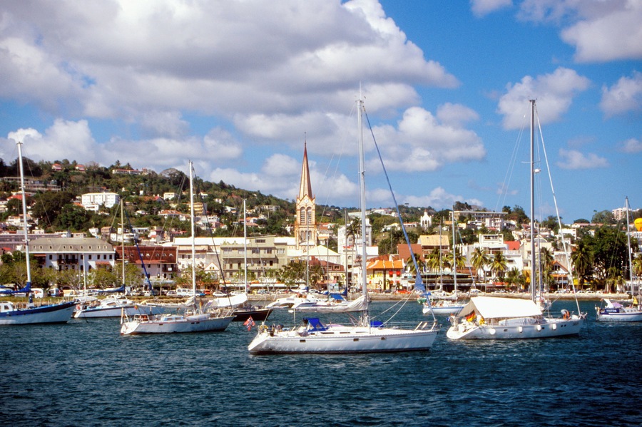 View of Fort-de-France, St. Martinique, Caribbean