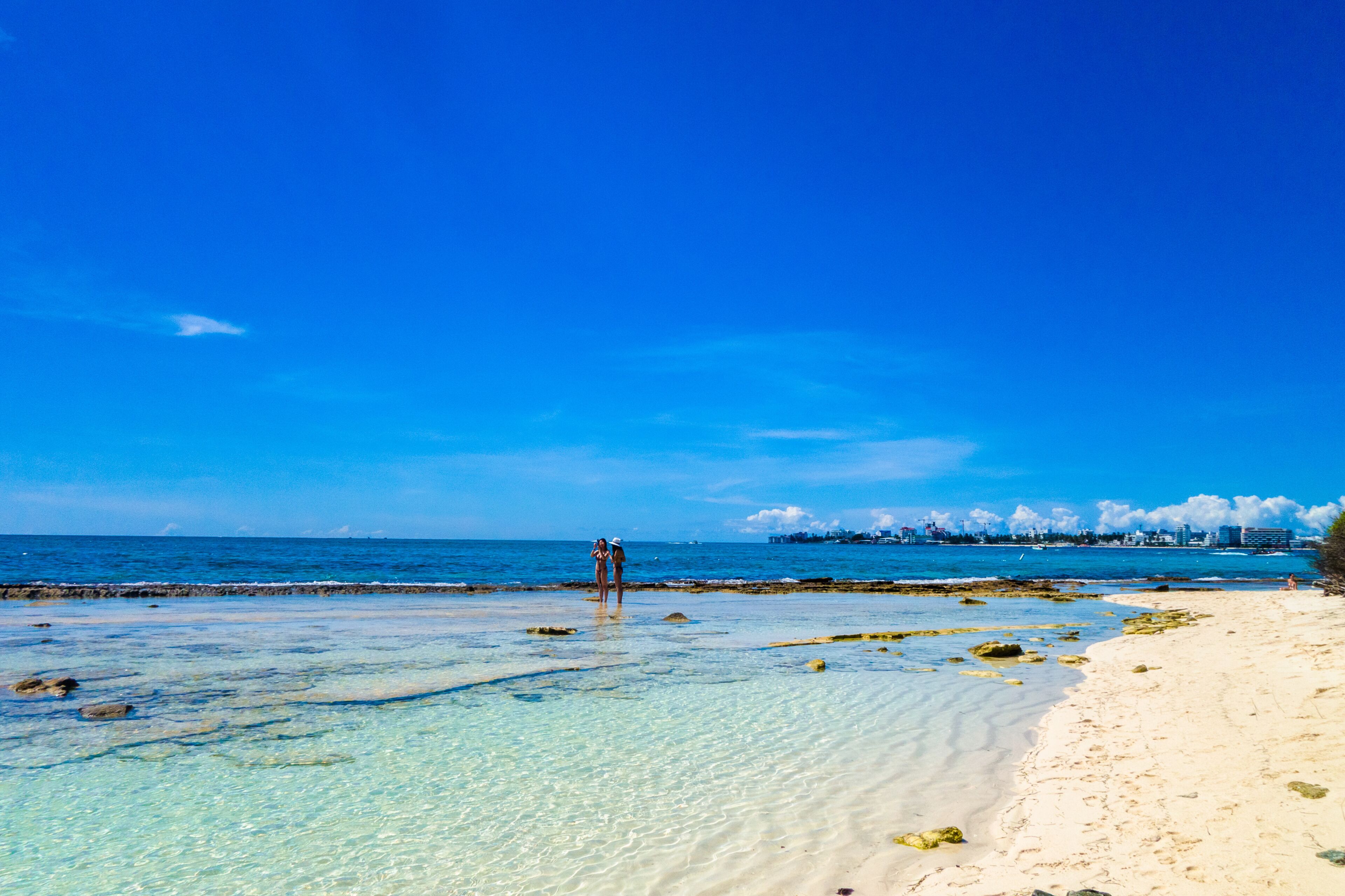 Amazing beautiful view of San Andres Island from Johnny Cay in a gorgeous sunny day in San Andres, Colombia