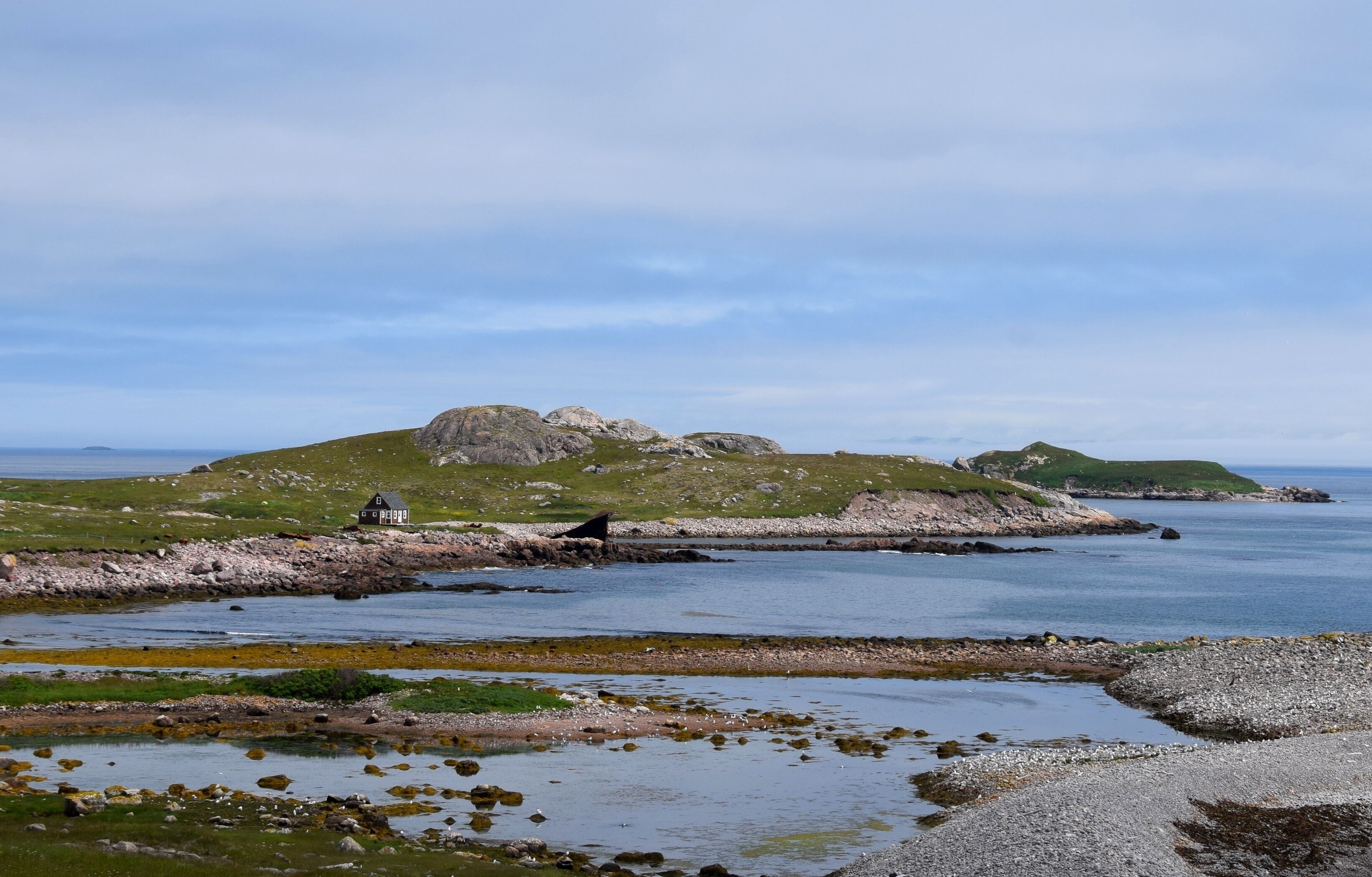 coastline landscape along Ile aux Marin, Saint Pierre and Miquelon