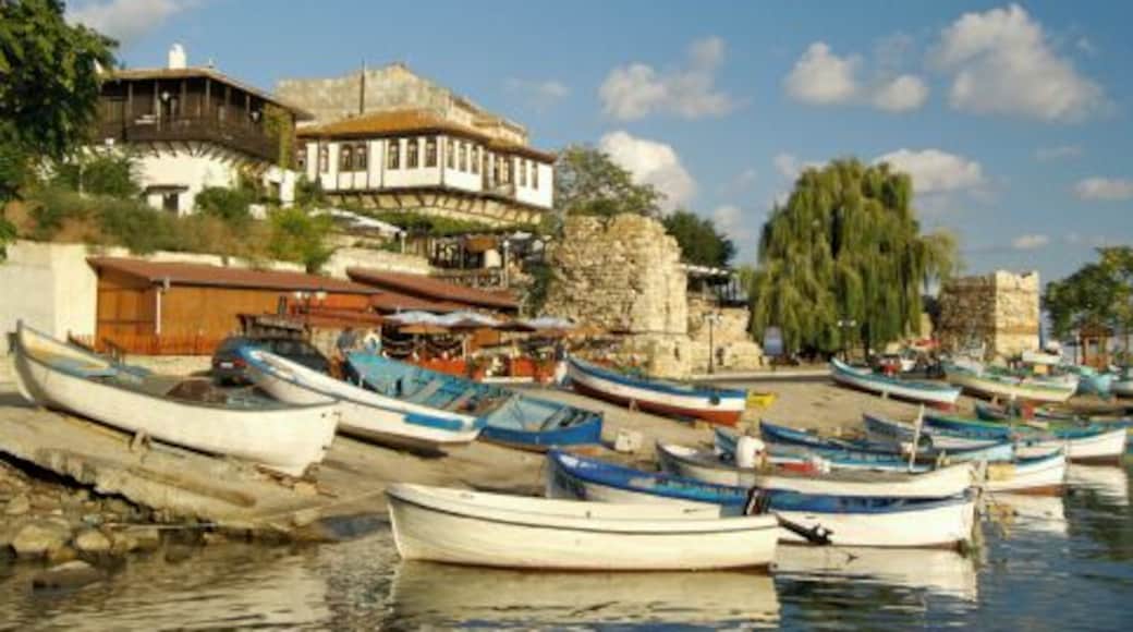 Bulgaria, Black Sea Coast, Nessebar, fishing boats in harbour