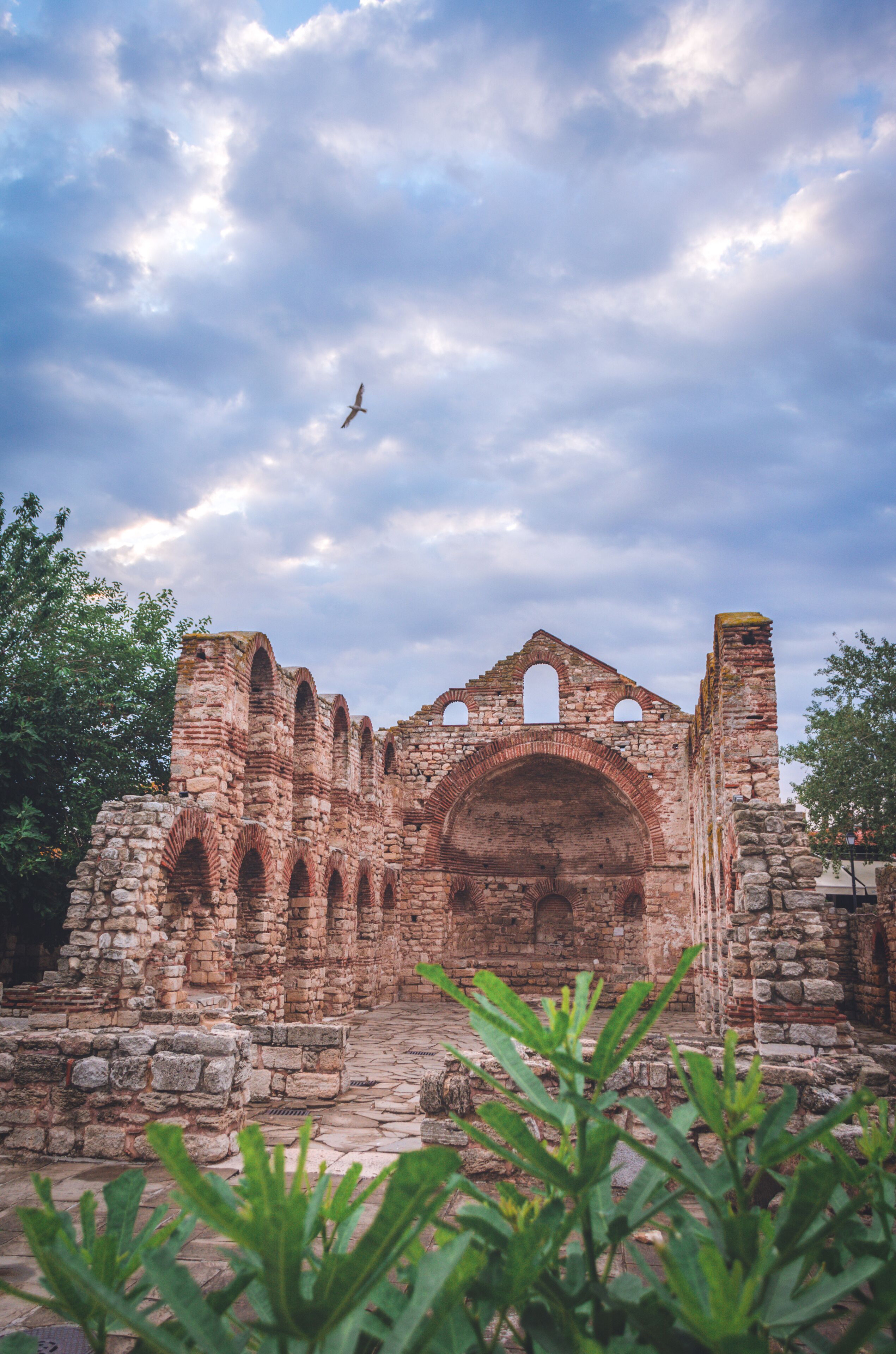 The church St. Sophia was built in the 5th-6th centuries.

With the time the building was destroyed and now we can only imagine what used to be its previous glory.

There is a marble block left with an embedded verse of the Old Testament Psalm to the generations to come: "And let my cry come to you!"