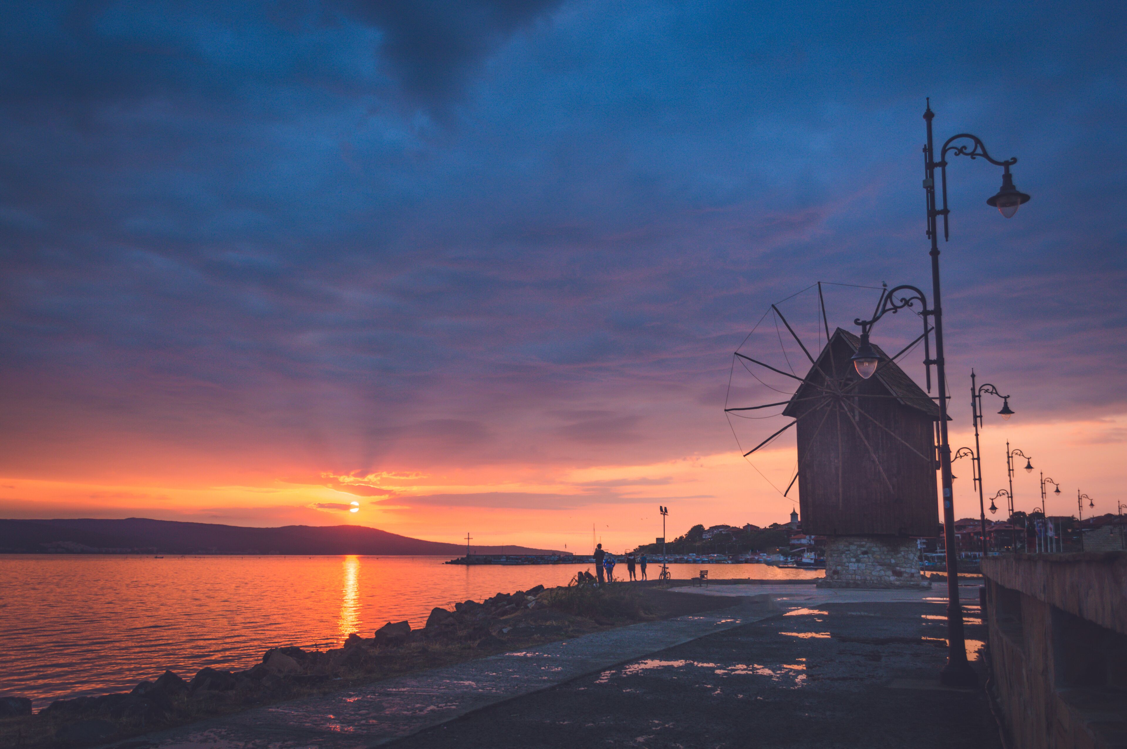 Beautiful sunrise in Nesebar - "The pearl of the Black Sea"