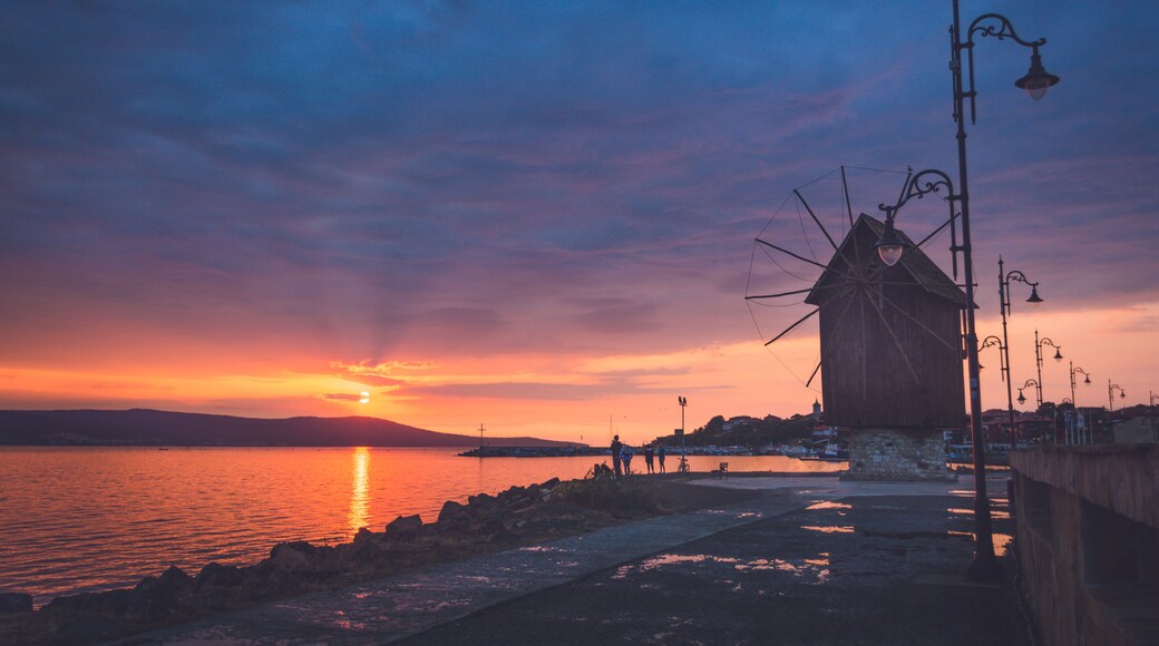Beautiful sunrise in Nesebar - "The pearl of the Black Sea"